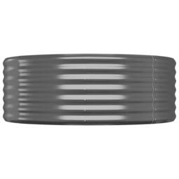 Berkfield Home Garden Raised Bed Powder-coated Steel 322x100x36 cm Anthracite in Charcoal - Size: 322 x 100 x 36 cm - thumbnail 4