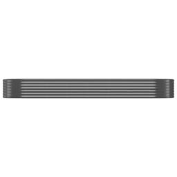 Berkfield Home Garden Raised Bed Powder-coated Steel 322x100x36 cm Anthracite in Charcoal - Size: 322 x 100 x 36 cm - thumbnail 1