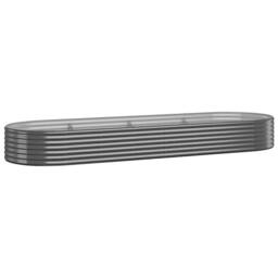 Berkfield Home Garden Raised Bed Powder-coated Steel 322x100x36 cm Anthracite in Charcoal - Size: 322 x 100 x 36 cm - thumbnail 3