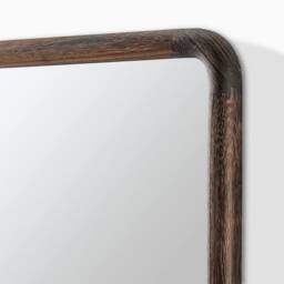 FurnitureboxUK Rowena Walnut Wood Large 120x80cm Rectangle Wall Mirror - Size: 120x80 cm - thumbnail 6