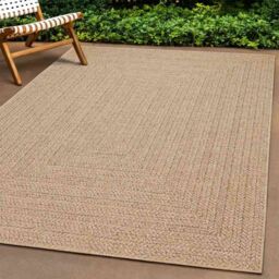 Berkfield Home Rug ZIZUR Beige 80x250 cm Jute Look Indoor & Outdoor - Size: Medium - thumbnail 1