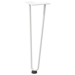 Berkfield Home Hairpin Table Legs 4 pcs White 42 cm Solid Steel - thumbnail 4
