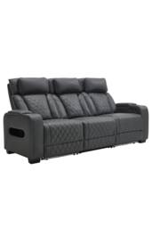 More4Homes Capri Electric Recliner 1+2+3 Seater Sofa Set w Bluetooth speakers in Charcoal - thumbnail 8