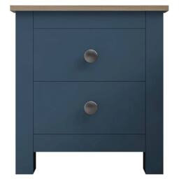 FLAVORA Modern Bedroom Furniture Navy Bedside Table - Size: 100 cm x 100 cm - thumbnail 2