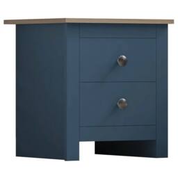 FLAVORA Modern Bedroom Furniture Navy Bedside Table - Size: 100 cm x 100 cm