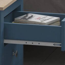 FLAVORA Modern Bedroom Furniture Navy Bedside Table - Size: 100 cm x 100 cm - thumbnail 3