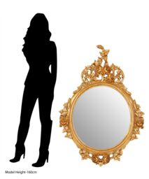 Orsina Marseille Gold Finish Round Wall Mirror - thumbnail 5