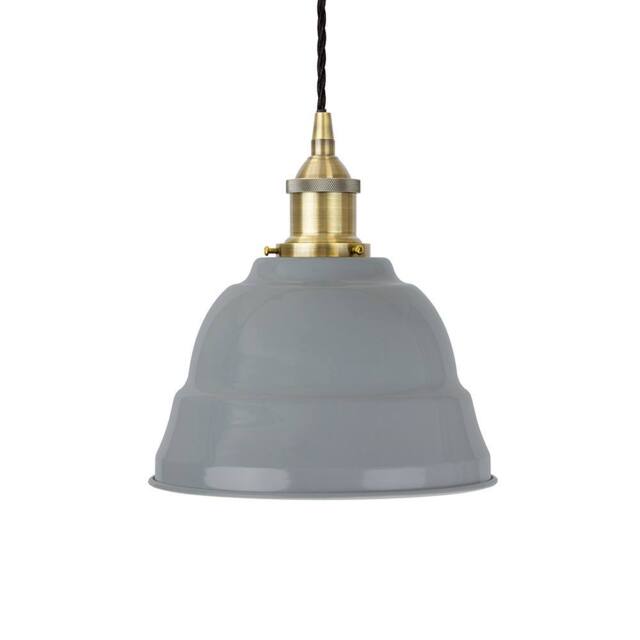 SE Home French Grey Lincoln Pendant Light - Antique Brass - Black Twisted - image 1