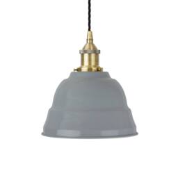 SE Home French Grey Lincoln Pendant Light - Antique Brass - Black Twisted