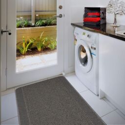 THE RUGS Washable Designer Rugs & Mats Bordered Design in Dark Grey - 110D - Size: 80 cm x 140 cm - thumbnail 4