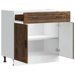 Berkfield Home Kitchen Base Cabinet¬†Porto Smoked Oak Engineered Wood in Brown - thumbnail 5
