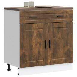 Berkfield Home Kitchen Base Cabinet¬†Porto Smoked Oak Engineered Wood in Brown - thumbnail 2