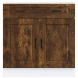 Berkfield Home Kitchen Base Cabinet¬†Porto Smoked Oak Engineered Wood in Brown - thumbnail 4
