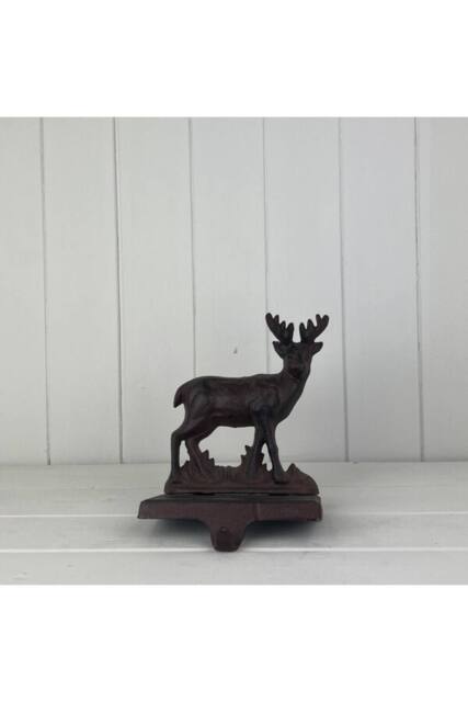 KDMD Cast Iron Reindeer Stocking Holder in Black - image 1