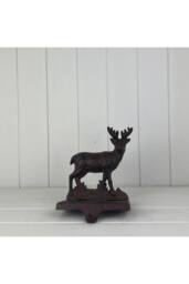 KDMD Cast Iron Reindeer Stocking Holder in Black - thumbnail 2