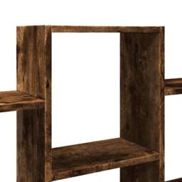 Berkfield Home Wall Shelf Smoked Oak 159x18x66 cm Engineered Wood in Brown - Size: 159 x 18 x 66 cm - thumbnail 7