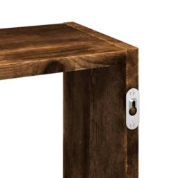 Berkfield Home Wall Shelf Smoked Oak 159x18x66 cm Engineered Wood in Brown - Size: 159 x 18 x 66 cm - thumbnail 8