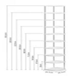 EONLION Multibao 10-Tier Shoe Rack Organiser Storage Stand Holder White - thumbnail 2