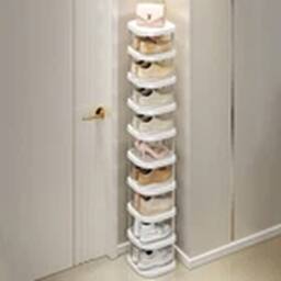 EONLION Multibao 10-Tier Shoe Rack Organiser Storage Stand Holder White - thumbnail 1
