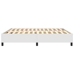 Berkfield Home Durable Box Spring Bed Frame White 180x200cm Super King Faux Leather - thumbnail 6