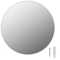 Berkfield Home Wall Frameless Mirror with LED Lights Round Glass in Silver - thumbnail 4