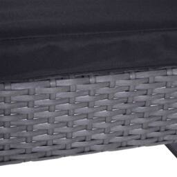 Matteo Grey Rattan Bistro Set - 2 Seater Outdoor Furniture with Cushions - thumbnail 7