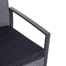Matteo Grey Rattan Bistro Set - 2 Seater Outdoor Furniture with Cushions - thumbnail 8