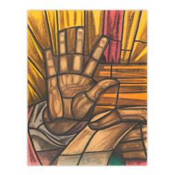 Artery8 Richard Roland Holst Framed Wall Art St Luke Hand Design for Dom Church - Size: A4 - thumbnail 3