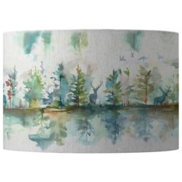 Voyage Maison Wilderness Eva Lampshade in Teal - Size: 30 cm diameter x 21 cm high - thumbnail 1