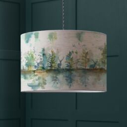 Voyage Maison Wilderness Eva Lampshade in Teal - Size: 30 cm diameter x 21 cm high - thumbnail 2