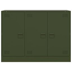 Berkfield Home Sideboard Olive Green 99x39x73 cm Steel - Size: 99 x 39 x 73 cm - thumbnail 6