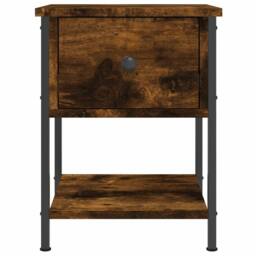 Berkfield Home Bedside Tables 2 pcs Smoked Oak 34x35.5x45 cm Engineered Wood in Brown - thumbnail 7