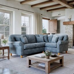 The Great Sofa Company Flora 2 Corner 1 Sofa Glory Steel in Dark Blue - thumbnail 1
