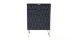 Ready Assembled 2 U Dallas 5 Drawer Chest (Ready Assembled) in Dark Blue - thumbnail 2