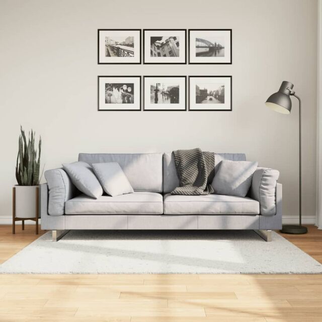 Berkfield Home Rug OVIEDO Short Pile Cream 120x120 cm - Size: Medium - image 1