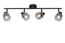 Lucide 'BJORN' Dimmable Rotatable Stylish Indoor Ceiling Spotlight Bar 4xE14 in Black