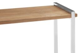 Orsina Wooden Surface Console Table, Hallway Table, Stainless Steel Modern Console Table For Bedroom in Natural - thumbnail 4