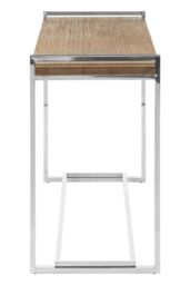 Orsina Wooden Surface Console Table, Hallway Table, Stainless Steel Modern Console Table For Bedroom in Natural - thumbnail 2
