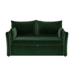 Solace+Co Skyler 2 Seater Velvet Sofa Bed in Green - thumbnail 7