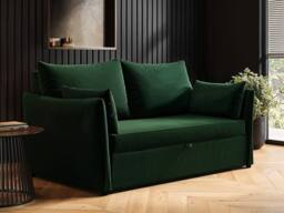 Solace+Co Skyler 2 Seater Velvet Sofa Bed in Green - thumbnail 2