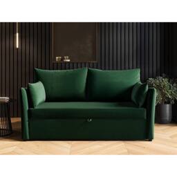 Solace+Co Skyler 2 Seater Velvet Sofa Bed in Green