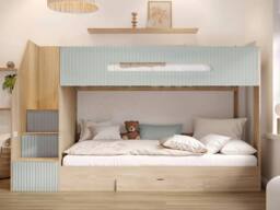 Flair Finn Staircase Bunk Bed with Storage in Natural - Size: Single - thumbnail 2