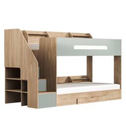 Flair Finn Staircase Bunk Bed with Storage in Natural - Size: Single - thumbnail 5