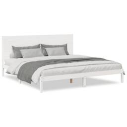 Berkfield Home Decorative Extra Long Bed Frame without Mattress White 180x210 cm - thumbnail 3
