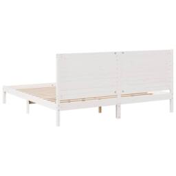 Berkfield Home Decorative Extra Long Bed Frame without Mattress White 180x210 cm - thumbnail 6