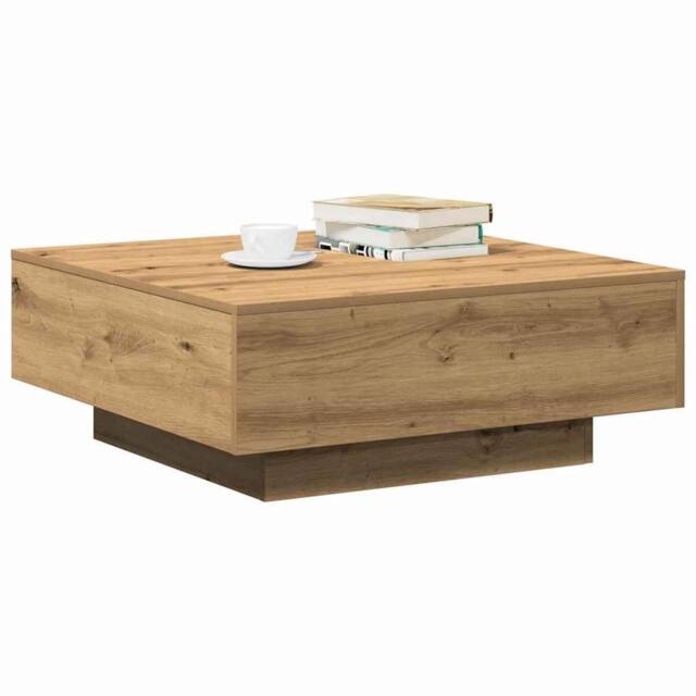 Berkfield Home Soft Coffee Table Artisan Oak 80x80x31 cm Engineered Wood in Brown - Size: 80 x 80 x 31 cm - image 1