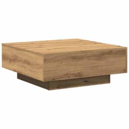Berkfield Home Soft Coffee Table Artisan Oak 80x80x31 cm Engineered Wood in Brown - Size: 80 x 80 x 31 cm - thumbnail 9
