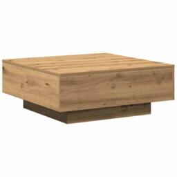 Berkfield Home Soft Coffee Table Artisan Oak 80x80x31 cm Engineered Wood in Brown - Size: 80 x 80 x 31 cm - thumbnail 3