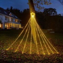 Samuel Alexander 3m Shooting Christmas Star Light LED Decoration in Warm White in Beige
