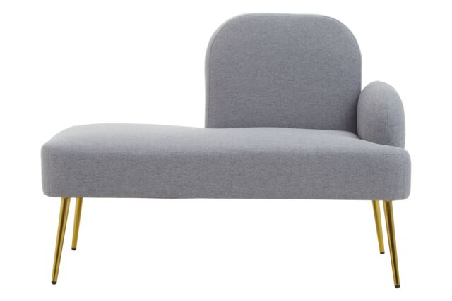 Orsina Comfortable Left Arm Grey Chaise Lounge, Contemporary Chaise Couch, Elegant Grey Upholstered Lounge Sofa - image 1